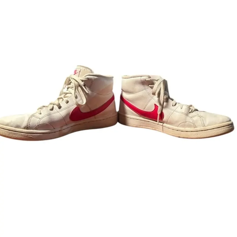 Nike Court Royal 2 Mid Women's Sneakers Basketball sz 9 EUC White and Pink